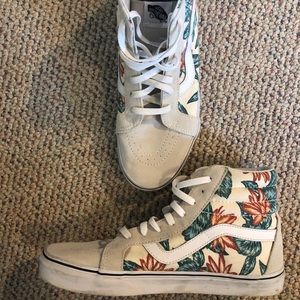 Vans sk8 hi floral pattern shoes